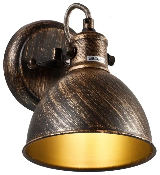 Spot de perete Brilagi TECHNO 1xE27/60W/230V bronz/patină