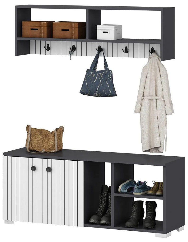 Mobilier Hol Vabite 1 (antracit + alb) . 1093908