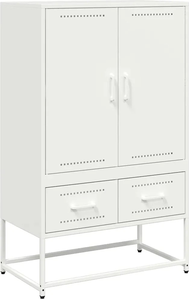 vidaXL Dulap înalt, alb, 68x39x111,5 cm, oțel