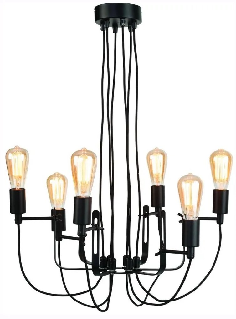 Candelabru design industrial cu 6 brate SEATTLE SEATTLE/H/B