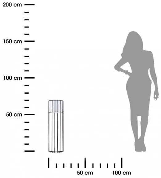 Ghiveci metalic de flori LOFT 70x20 cm negru/alb