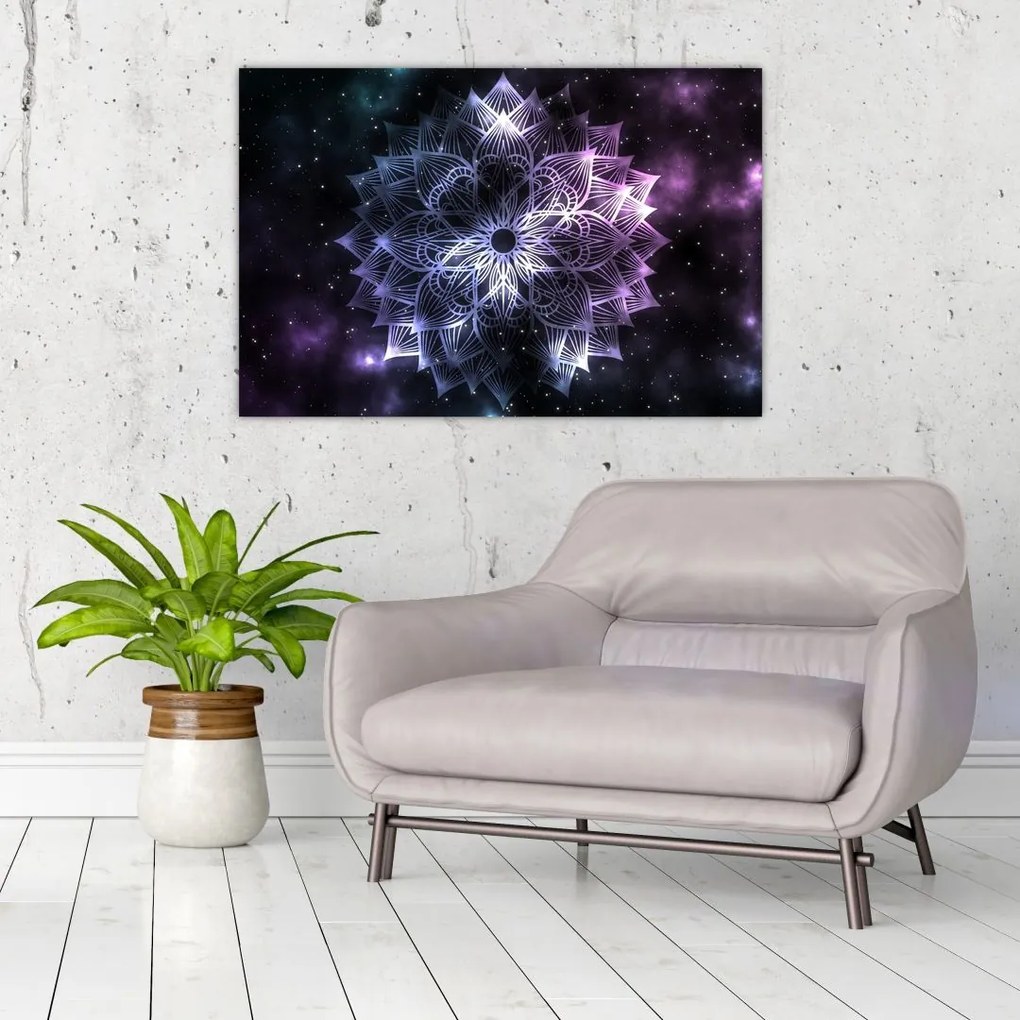 Tablou - Mandala Lotus în spațiu (90x60 cm)