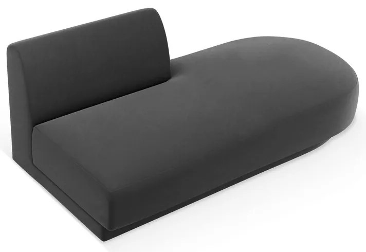 Modul canapea dreapta 2 locuri, Miley, Micadoni Home, BL, 158x85x74 cm, catifea, gri