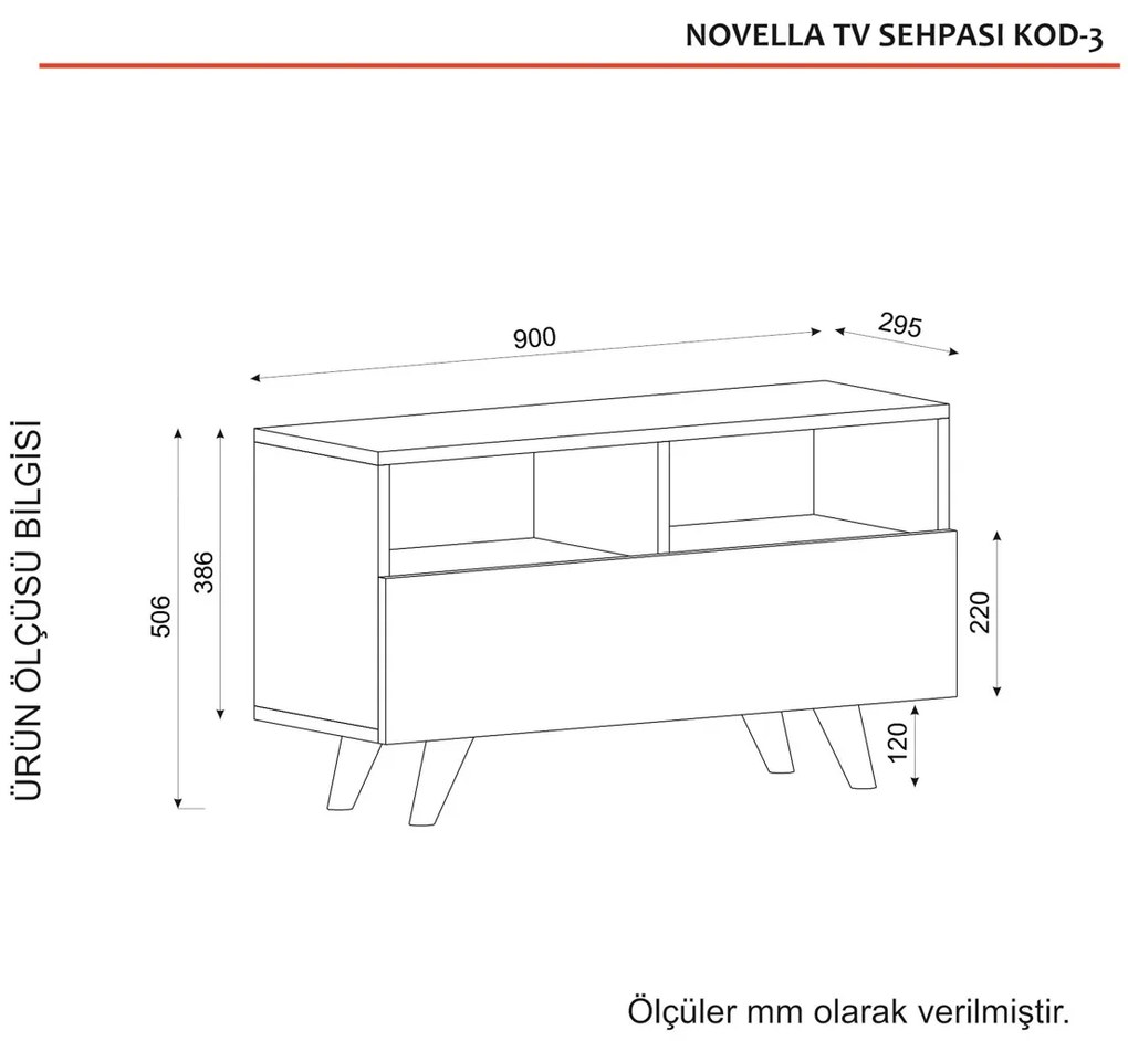 Masă TV Novella White