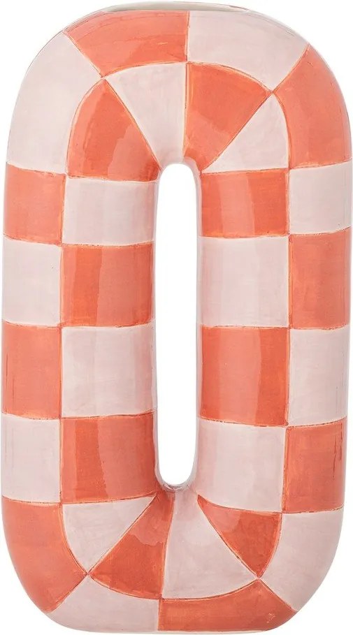 Vază somon/crem din ceramică pictată manual (înălțime 32 cm) Mae – Bloomingville