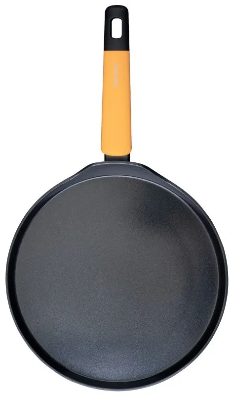 Tigaie pentru clatite Fackelmann Soft Collection 688624, 28 cm, Acoperire antiaderenta, Inductie, Maner moale, Negru