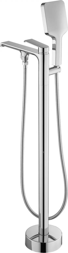 Baterie cada freestanding Rea Hass, crom lucios