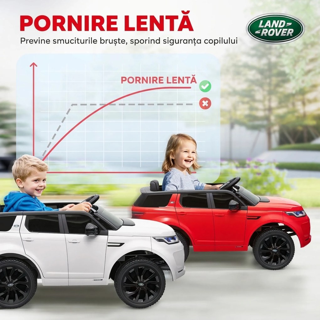 AIYAPLAY Mașină Electrică pentru Copii 3-6 Ani cu Telecomandă, Centură, Muzică, Claxon și Faruri, 106x65.5x51 cm, Roșu | Aosom Romania