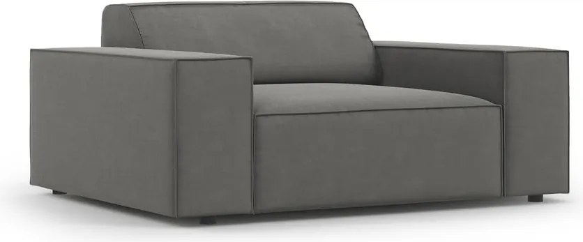 Fotoliu gri cu tapițerie din catifea Jodie – Micadoni Home