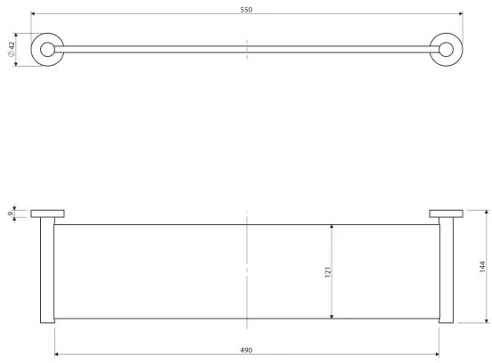 Raft de perete OMNIRES MP60930CR MODERN PROJECT crom lucios