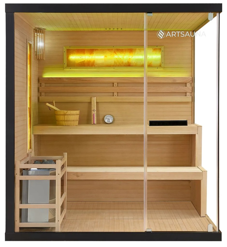 Vnútorná sauna Vantaa 175 so soľnými kameňmi