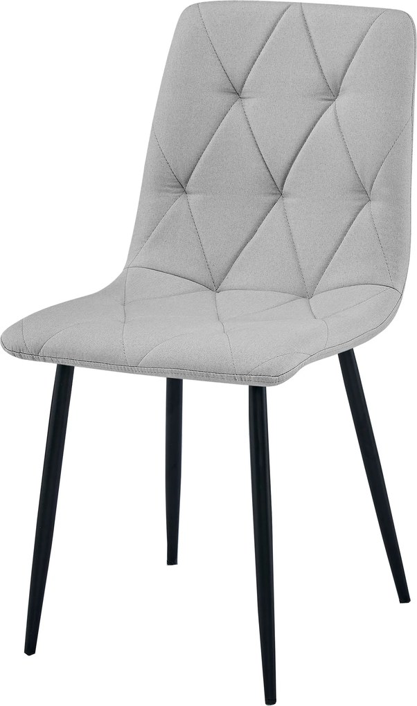 Gri deschis scaun bucatarie LIBRA cu picioare negre