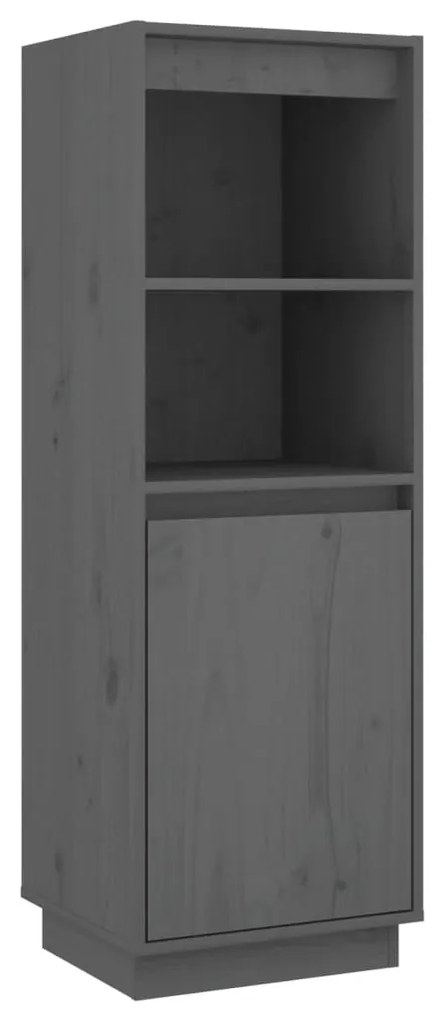 813517 vidaXL Dulap înalt, gri, 37x34x110 cm, lemn masiv de pin