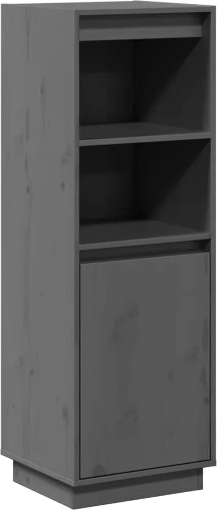 vidaXL Dulap înalt, gri, 37x34x110 cm, lemn masiv de pin