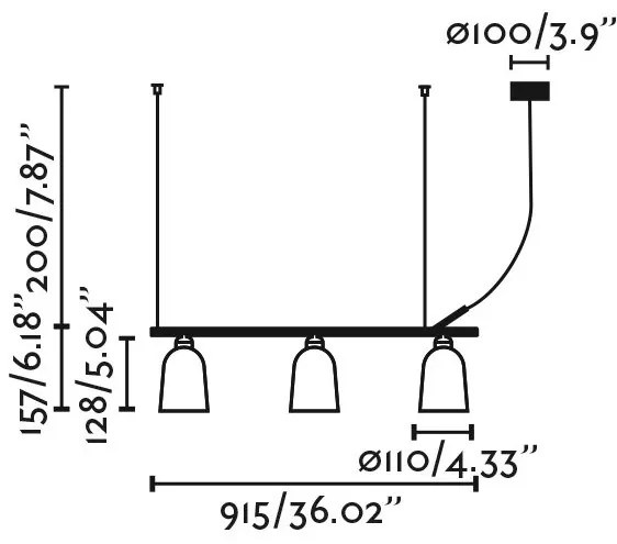 Lustra suspendata design modern Studio alb