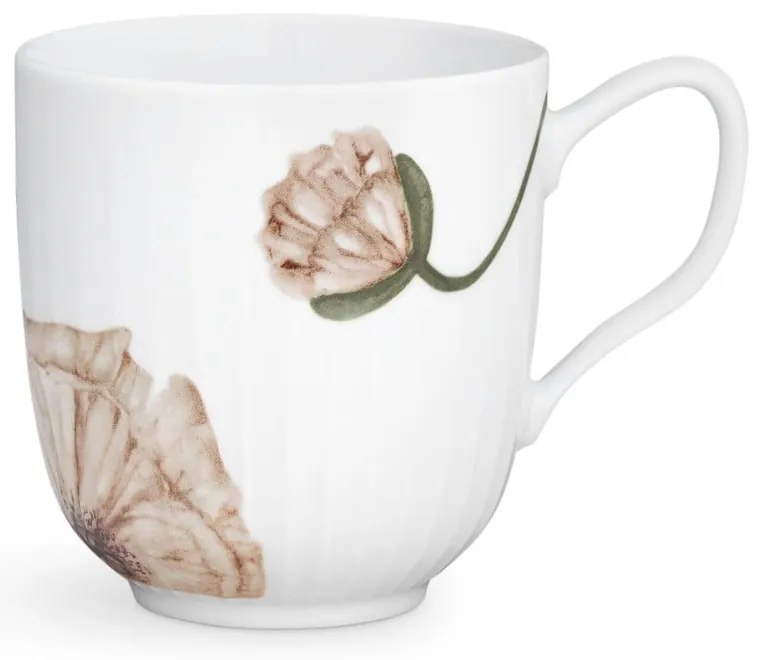 Cană din porțelan Kähler Design Hammershøi Poppy, 330 ml, alb