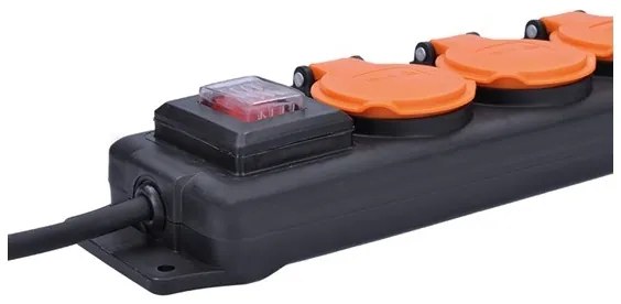 Solight PP332 - Prelungitor 4 prize cu întrerupător, 3m, IP44