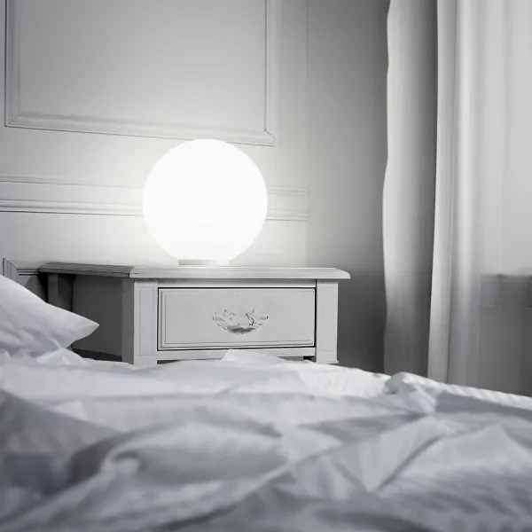 Ideal Lux - Lampă de masă MAPA 1xE27/42W/230V, Ø 40 cm, albă