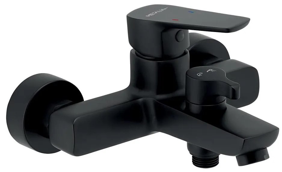 Baterie de cadă Novaservis METALIA negru mat