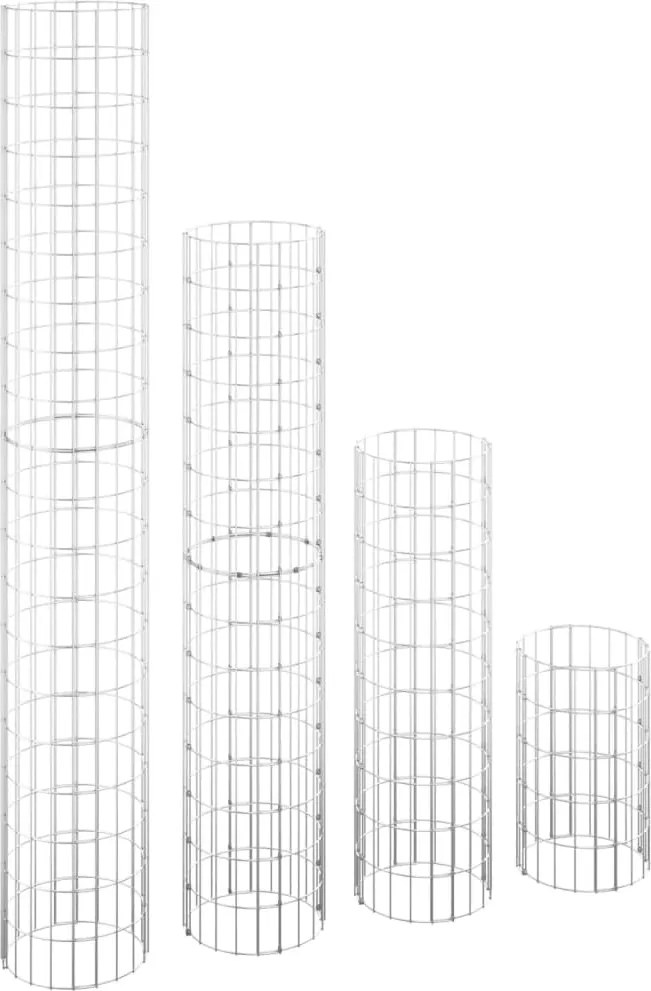 vidaXL Straturi înălțate gabion 4 buc. Ø30x50/100/150/200 cm circulare