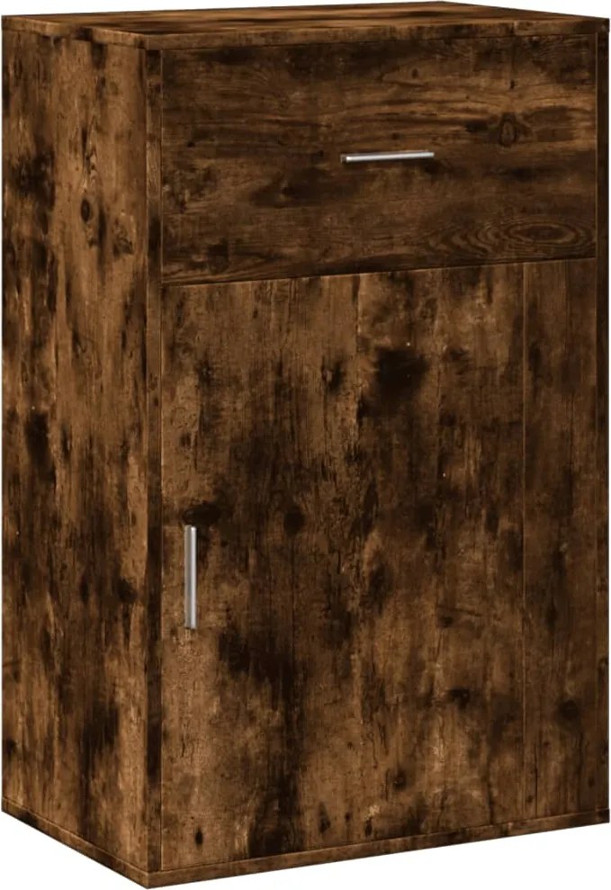vidaXL Dulap depozitare, stejar fumuriu, 56,5x39x90 cm, lemn prelucrat