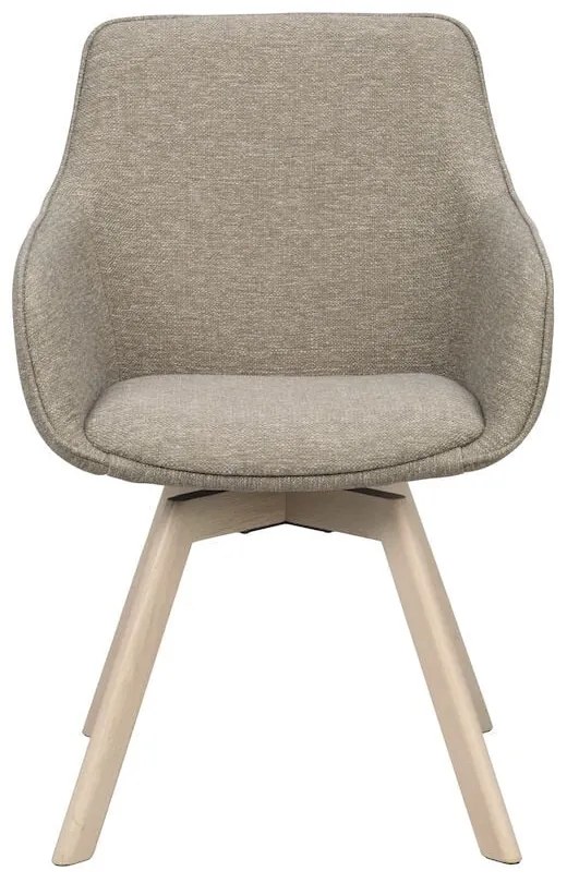 Set de scaune de sufragerie bej 2 buc. tapițat Alison – Rowico