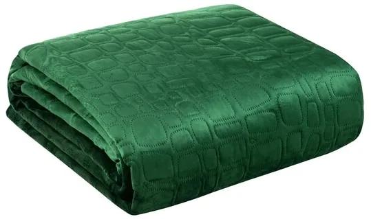 Cuvertură de pat de design SALVIA din catifea verde fină Lățime: 280 cm | Lungime: 260 cm