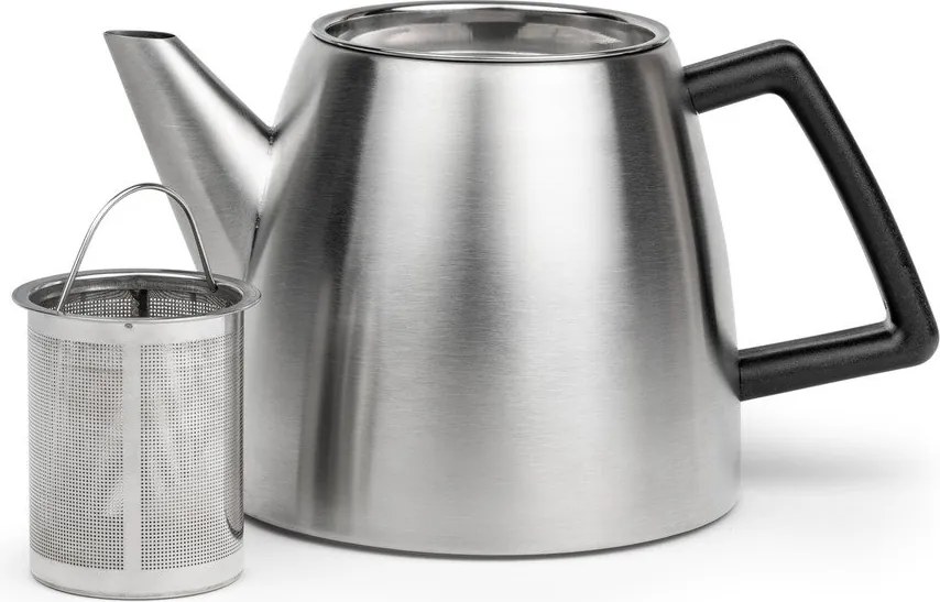 Ceainic argintiu cu filtru din oțel inoxidabil 1,1 l Duet Odense – Bredemeijer