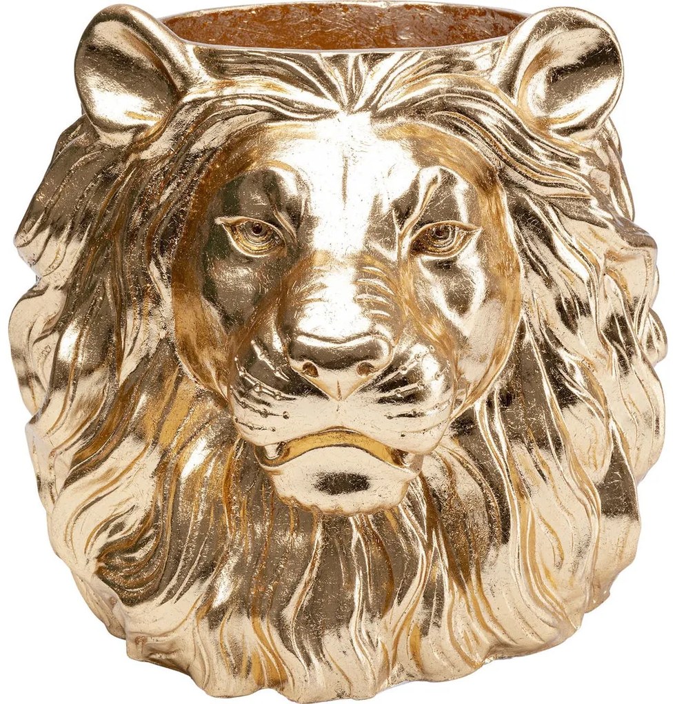 Ghiveci decorativ Lion Auriu