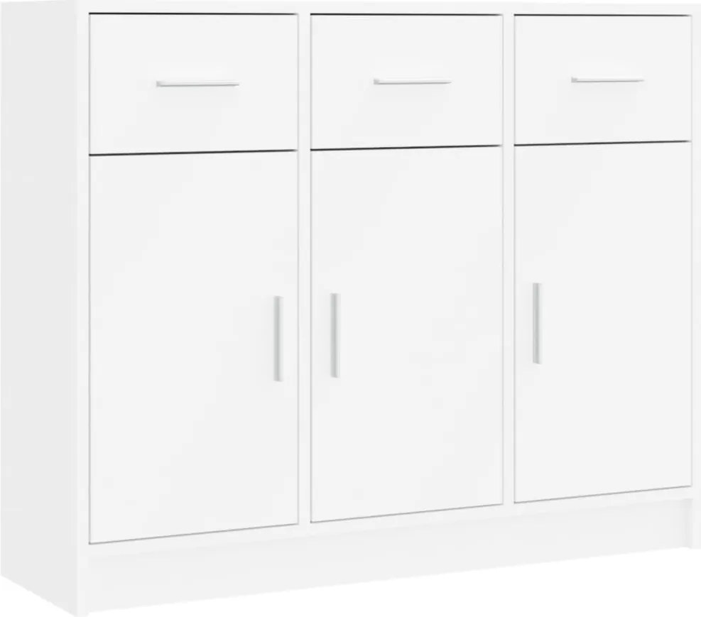 vidaXL Bufet alb 91x28x75 cm lemn stratificat