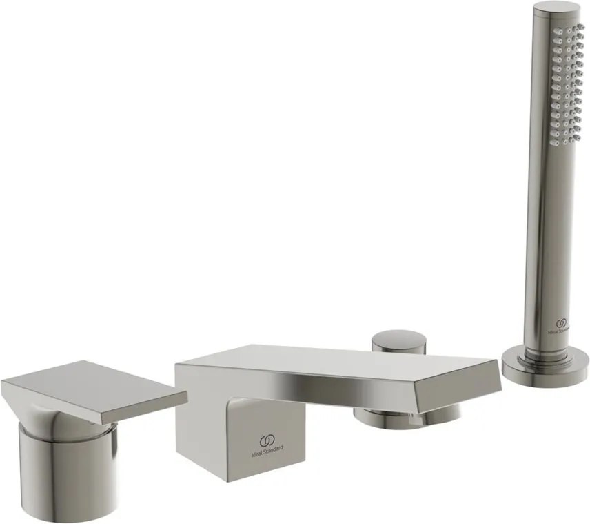 Baterie cada - dus Ideal Standard Atelier Extra argintiu Silver Storm cu 4 elemente