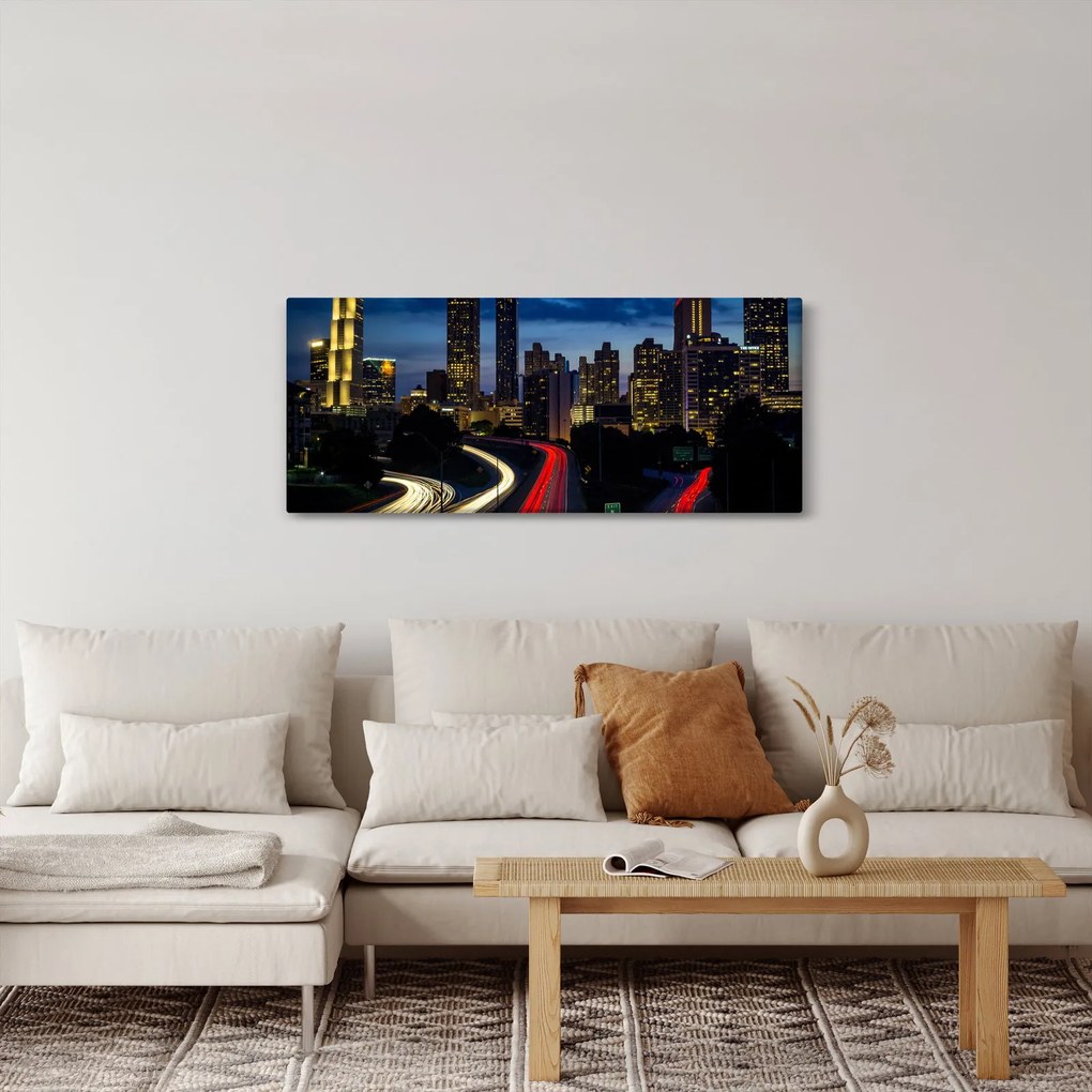 Tablou - Oraș de noapte (120x50 cm)