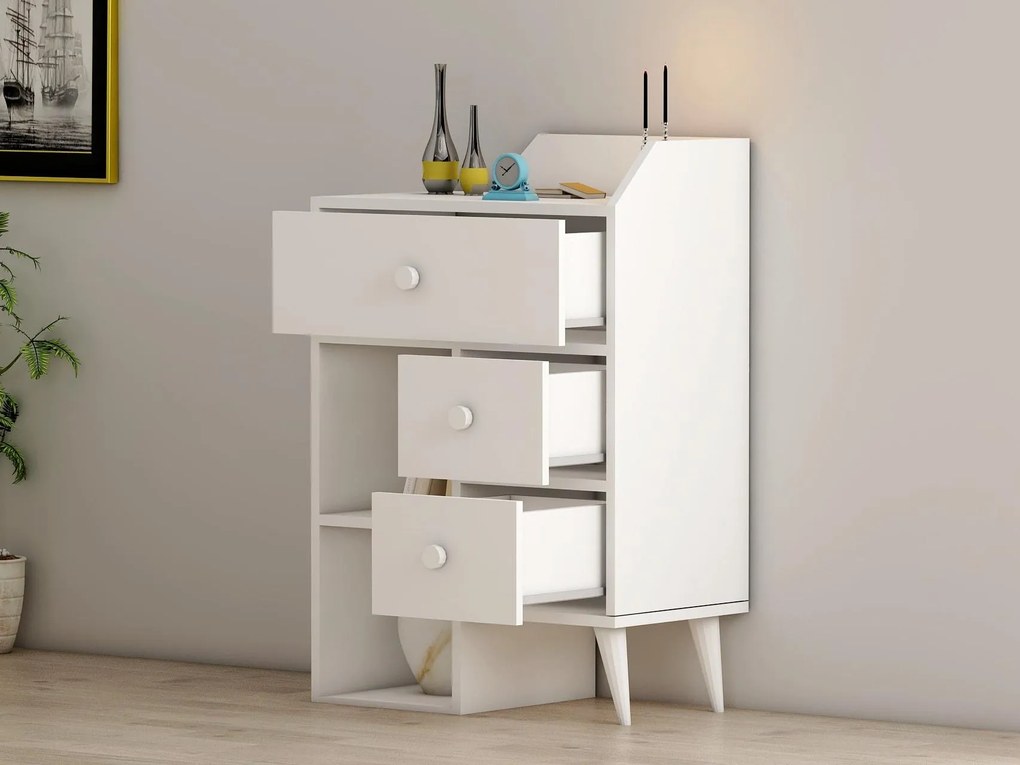 Comodă Dekube 3 ( alb) . 1093717