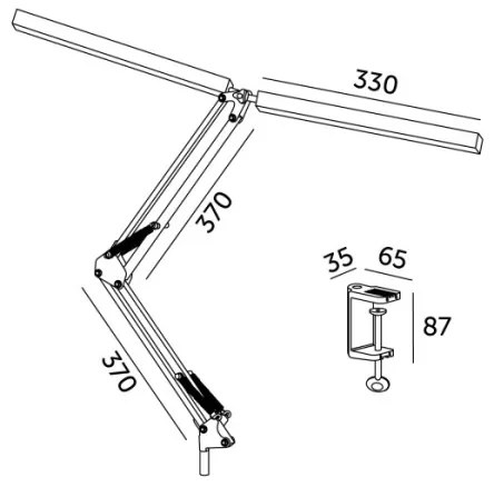 Lampă de birou LED reglabilă TENUIX DUO LED/15W/230V 3000-6000K albă