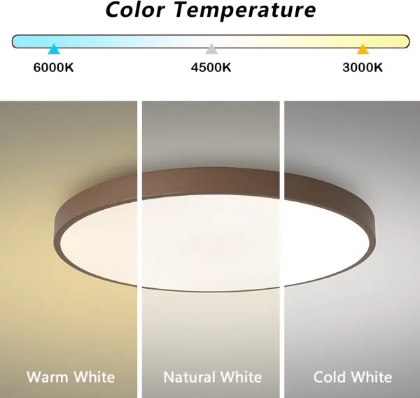 Brilagi - Plafonieră LED POOL LED/60W/230V 3000/4000/6000K 60 cm maro