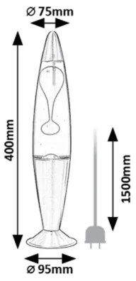 Lampă LED cu lavă Rabalux 76106 LOLLOPOP 3 LED/25W/230V