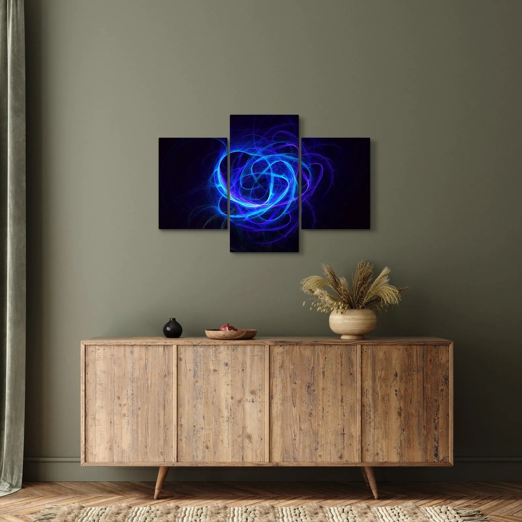 Tabloul cu ghem albastru abstract (90x60 cm)