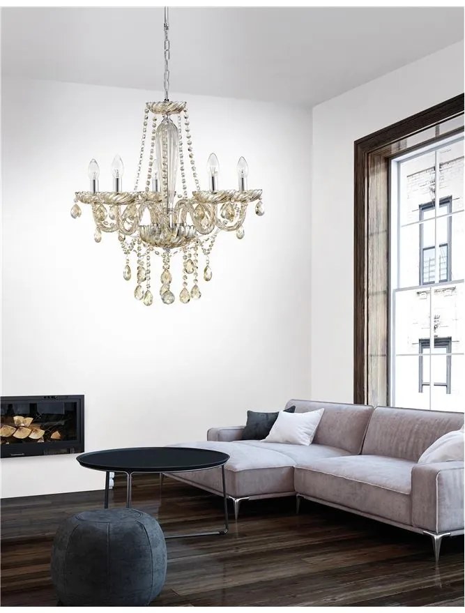 Candelabru elegant cu cristale K9 Zeno 5L