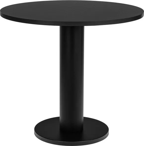 Masă de dining rotundă cu blat cu aspect de lemn de stejar ø 80 cm Sool – noo.ma