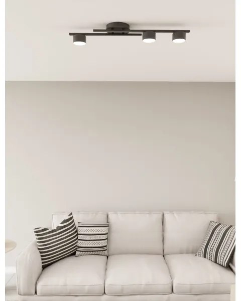 Plafonieră FRAGMENT 3xGX53/12W/230V negru