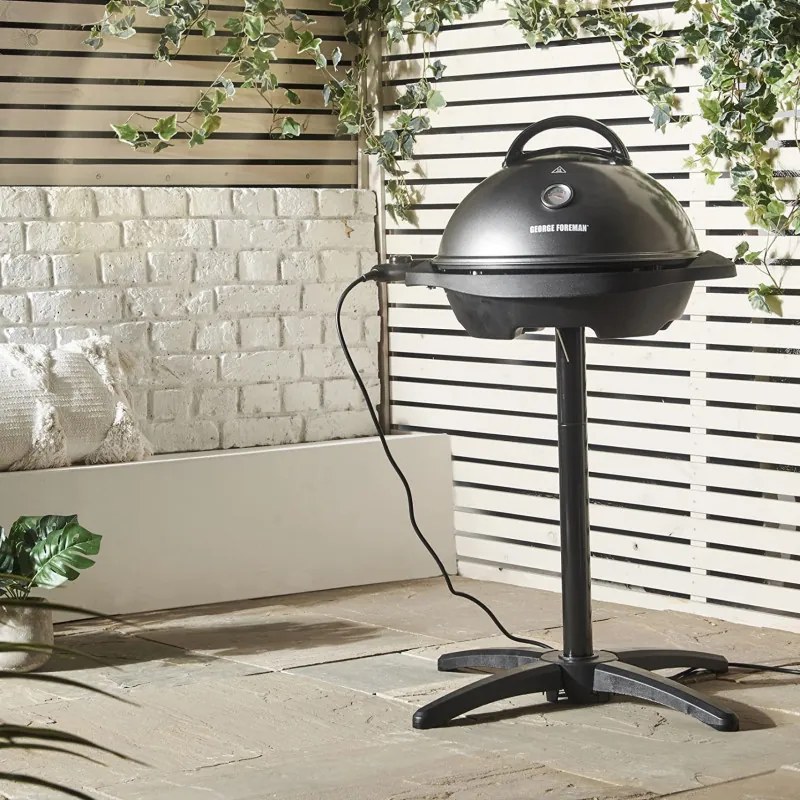 Grătar electric George Foreman 22460-56, 2400 W, 44,5 cm, 15 porții, 5 niveluri de temperatură, strat antiaderent, negru