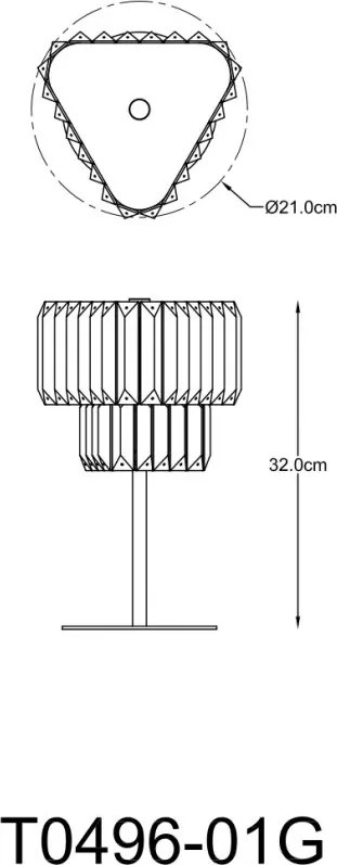 Veioza, Lampa de masa design modern HELIOS