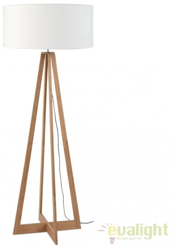 Lampadar realizat din materiale naturale, durabile si ecologice, EVEREST/F alb