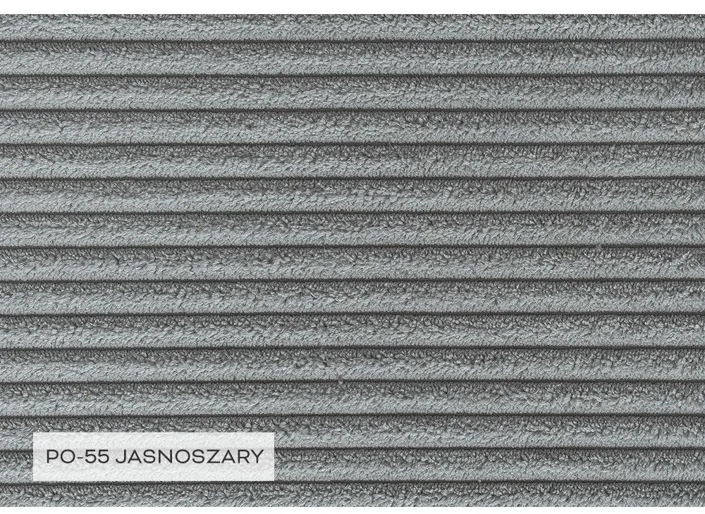 Colțar gri deschis extensibil cu tapițerie din catifea reiată (cu colț pe partea dreaptă) Brave Dave – Miuform