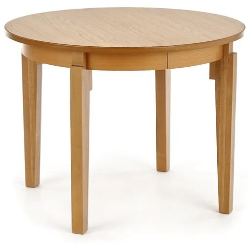 Masa rotunda extensibila Sorbus stejar/stejar - L100-200xl100xh77 cm