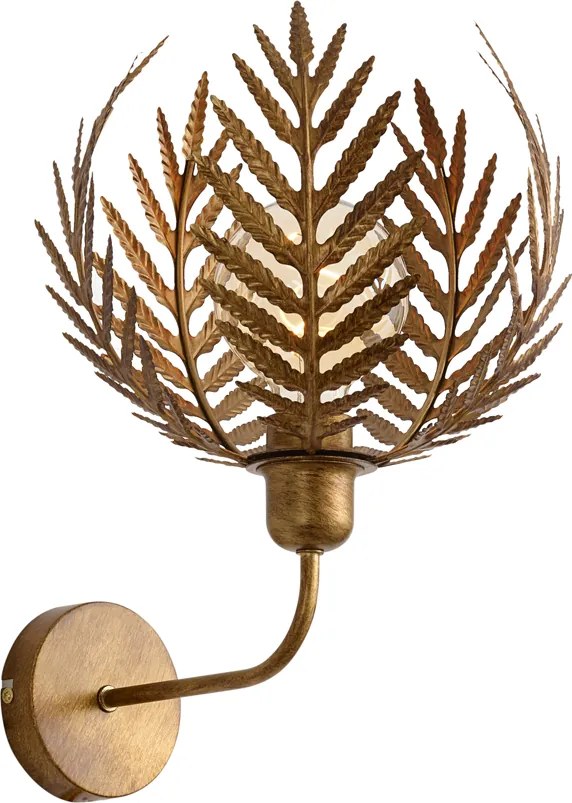 Lampă de perete vintage aurie 26,5 cm - Botanica