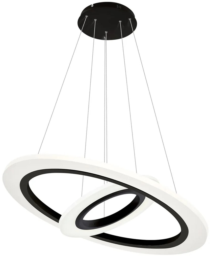 Lustra LED suspendata design modern COSMO negru, 50cm