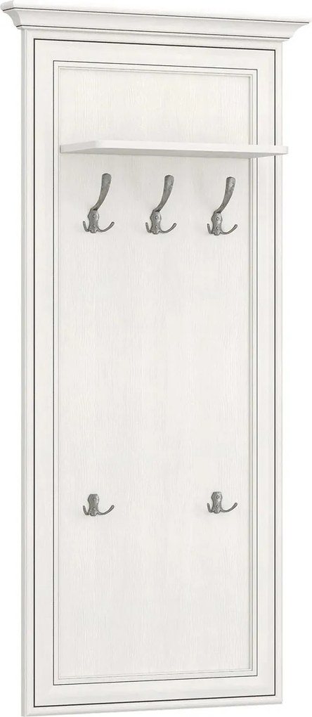 Cuier de perete TIFFANY II, grej, PAL laminat, 70x22x150 cm