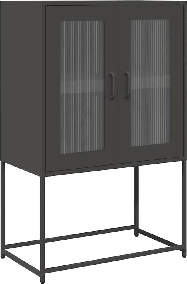 vidaXL Dulap înalt, negru, 68x39x107 cm, oțel
