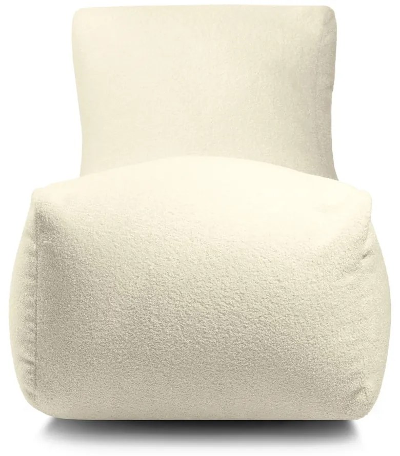 Fotoliu bean bag gri deschis cu tapițerie din țesătură bouclé Lounge – SLOWDOWN